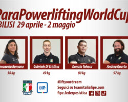 Para Powerlifting – Azzurri in gara alla Tbilisi 2023 World Cup